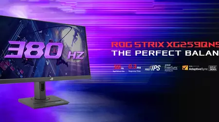 ASUS presenta il monitor da gioco ROG Strix XG259QNS con supporto alla frequenza di aggiornamento di 380Hz