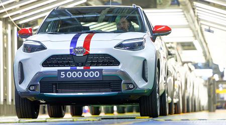 Toyota ha superato il traguardo dei 5 milioni di veicoli prodotti in Francia