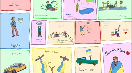 I bambini rifugiati ucraini hanno creato una gigantesca immagine NFT per Elon Musk