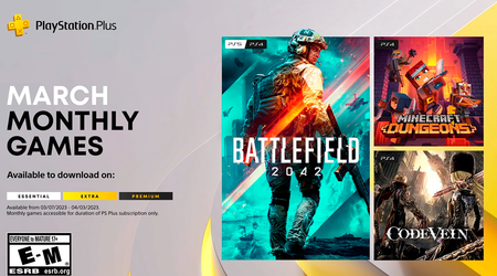 Battlefield 2042, Minecraft Dungeons e Code Vein: i giochi che gli abbonati a PlayStation Plus riceveranno a marzo