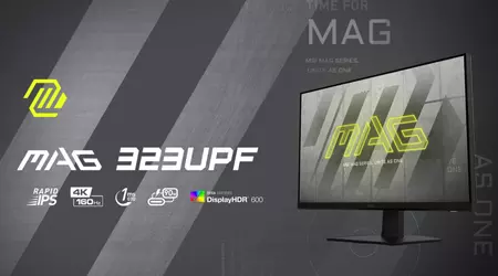 MSI MAG 323UPF - Monitor 4K con frequenza di aggiornamento fino a 160 Hz, HDMI 2.1 e DisplayPort 1.4 al prezzo di 800 dollari.