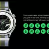 Miniatura Oppo Watch S in argento ritmico
