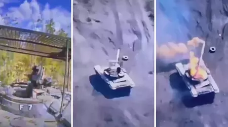 Un drone FPV ucraino da 500 dollari ha effettuato un atterraggio pulito all'interno di un T-72B e ha bruciato un carro armato russo