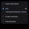 La schermata finale di Game Booster con Galaxy S25