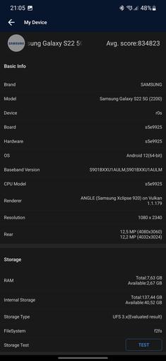 Recensione Samsung Galaxy S22 e Galaxy S22+: ammiraglie universali-113