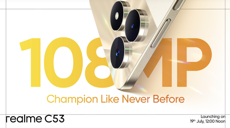 È ufficiale: la nuova versione del Realme C53 con fotocamera da 108 MP e batteria da 5000 mAh debutterà il 19 luglio.