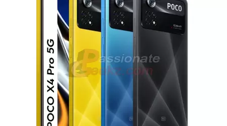 POCO X4 Pro 5G si presenta nei render stampa: display perforato, corpo piatto, fotocamera da 108 MP e tre colori