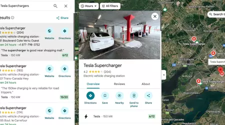 Disponibilità del Supercharger Tesla ora visualizzata in Google Maps in tempo reale
