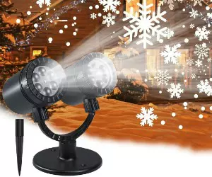 Natale fiocco di neve LED proiettore ...