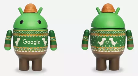 Google rilascia una figura festosa di Android con un maglione e un cappello luminosi