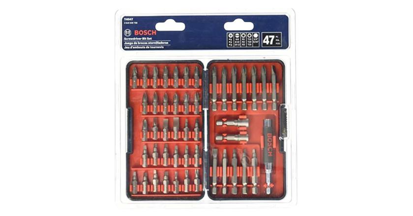confronto inserti per cacciavite Bosch da 47 pezzi