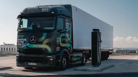 Il camion elettrico Mercedes eActros 600 punta al record Guinness