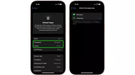 WhatsApp può ora essere selezionato come app predefinita per chiamate e messaggi su iPhone