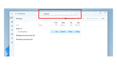 Il Task Manager di Windows 11 è ora in grado di cercare rapidamente un programma o un processo per poterlo terminare rapidamente.