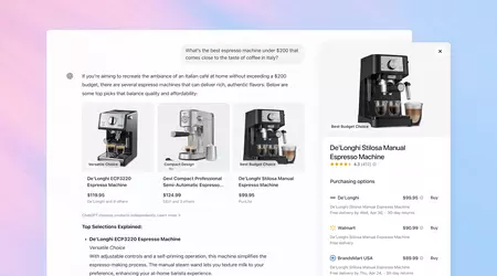 OpenAI ha aggiornato ChatGPT - ora il chatbot suggerisce cosa acquistare online