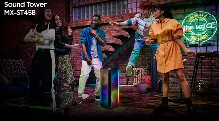 Samsung Sound Tower MX-ST45B: altoparlante wireless da 160 watt con illuminazione, protezione IPX5 e durata della batteria fino a 12 ore