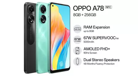 OPPO A78 4G - Snapdragon 680, display AMOLED a 90Hz e ricarica a 67W per 235 dollari