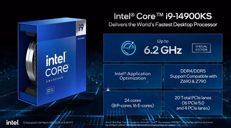 La corsa ai megahertz continua: Intel Core i9-14900KS raggiunge i 6,2GHz di potenza subito dopo l'uscita dalla scatola