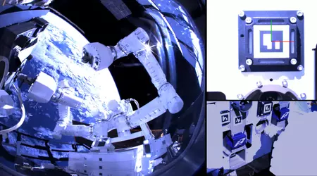 Gitai: Robot nello spazio installa un pannello all'esterno della ISS, la Stazione Spaziale Internazionale