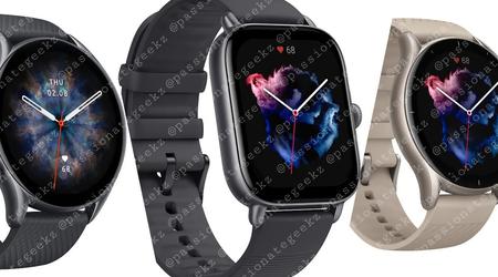 Amazfit GTR 3, Amazfit GTR 3 Pro e Amazfit GTS 3: specifiche, prezzi e immagini di qualità sono trapelate