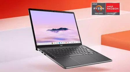 Acer Chromebook Plus 514 - chip AMD Ryzen 7000, grafica RDN 2 e fino a 12 ore di durata della batteria a partire da 399€.