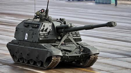 Le forze di difesa hanno distrutto un obice semovente russo 2S19M2 Msta-SM2 aggiornato.
