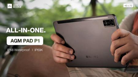 AGM Mobile Pad P1 - tablet con resistenza all'acqua IP68/IP69K, Android 13 e supporto LTE a partire da 200 dollari