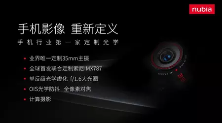 Nubia Z40 Pro sarà il primo smartphone al mondo con sensore Sony IMX787 e obiettivo simile a una DSLR