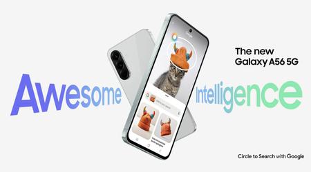Samsung Galaxy A56 debutta con un nuovo chip, una fotocamera da 50MP e Android 15