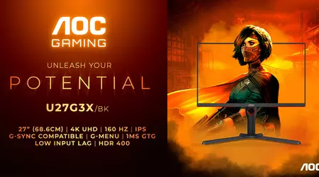 4K UHD, 160Hz e NVIDIA G-Sync a 500 euro: presentato il monitor AOC Gaming U27G3X/BK