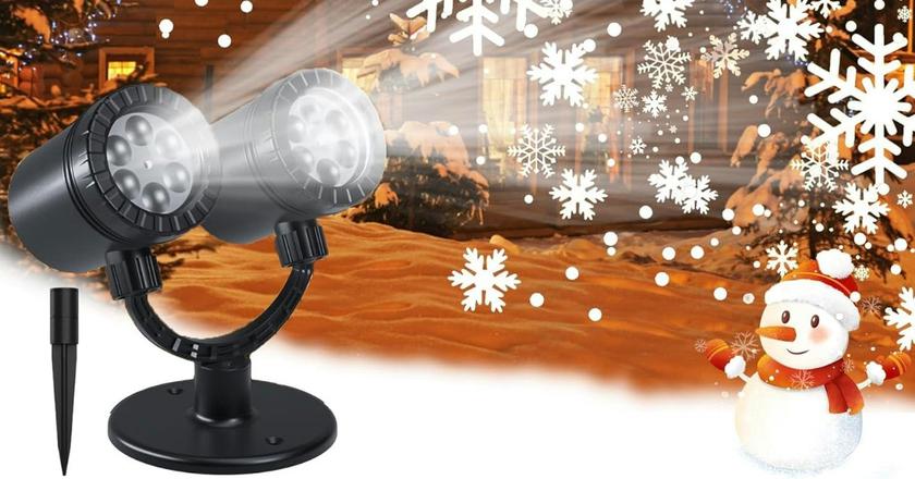 Natale fiocco di neve LED proiettore di luce CHICLEW