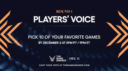 Iscriviti ora! La prima fase di votazione nella categoria 'Players' Voice' all'interno dei The Game Awards 2025 è iniziata.