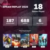 Miniatura dell'esempio di statistiche Steam Replay 2025