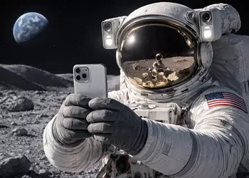 "Mamma, sono sulla Luna e indosso ...