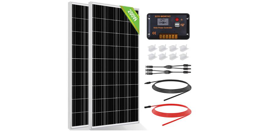 Kit pannelli solari 200 Watt ECO-WORTHY