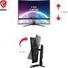 Monitor MSI MPG 325CQRXF all'interno dell'abitacolo