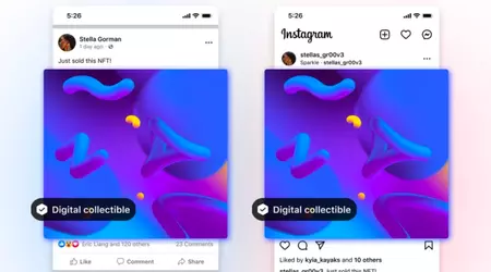Le NFT possono ora essere condivise su Instagram e Facebook