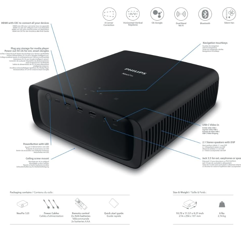 Proiettore LED Philips NeoPix 520 Miglior proiettore Philips