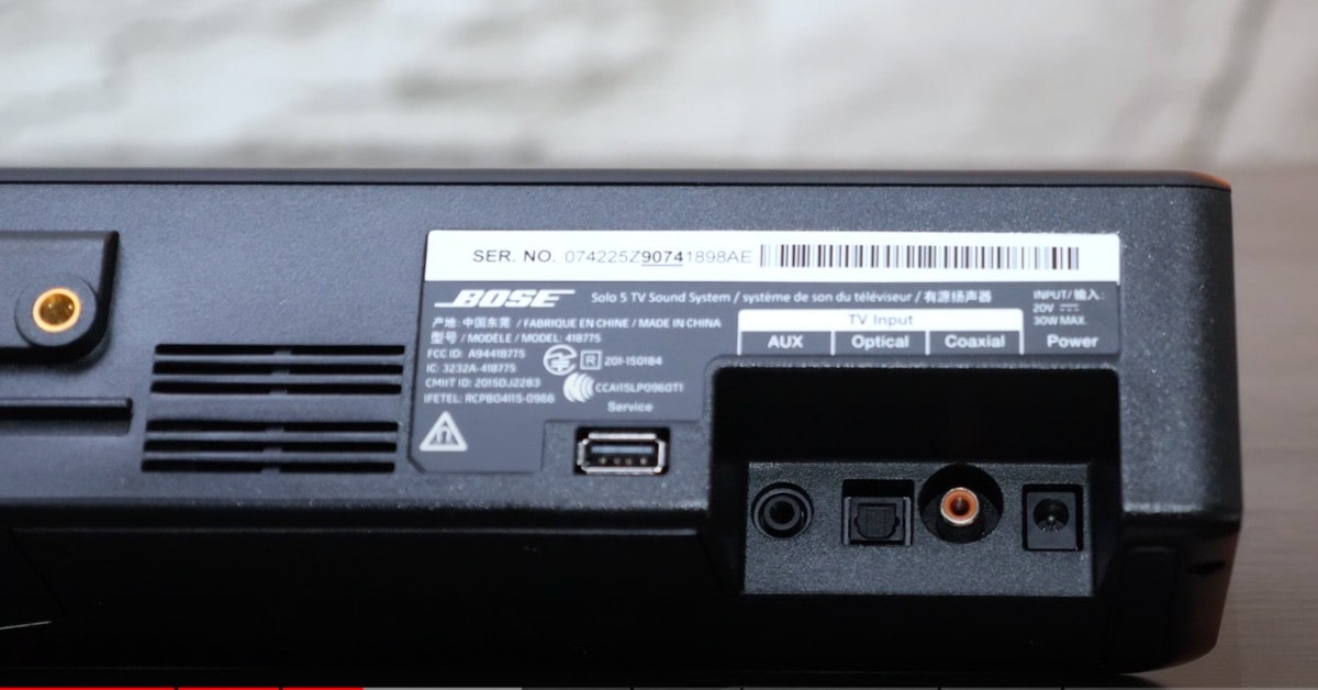 Bose Solo 5 soundbar wireless per videoproiettore