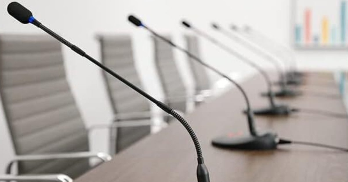 BOYA Microfoni a condensatore a collo d'oca da tavolo per presentazioni