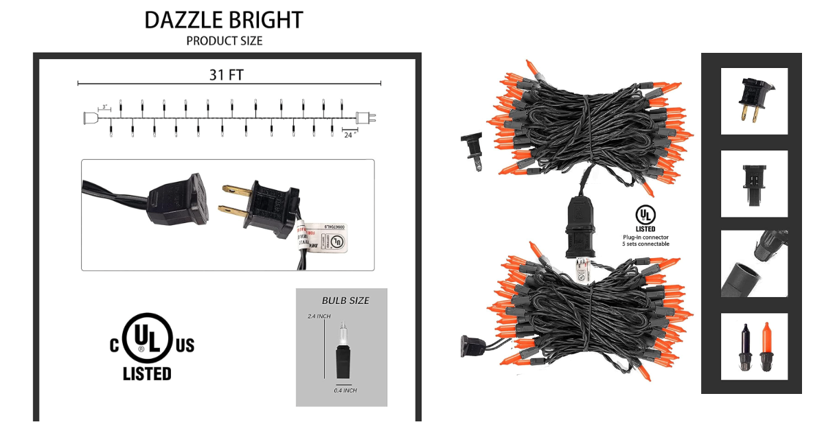Luci luminose della stringa Dazzle Bright migliori luci per halloween