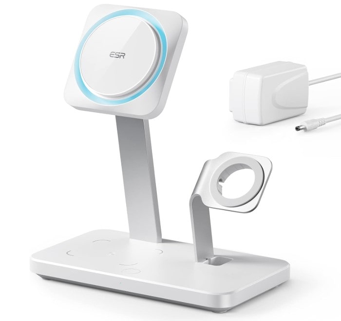 caricabatterie wireless rapido ESR HaloLock 3 in 1