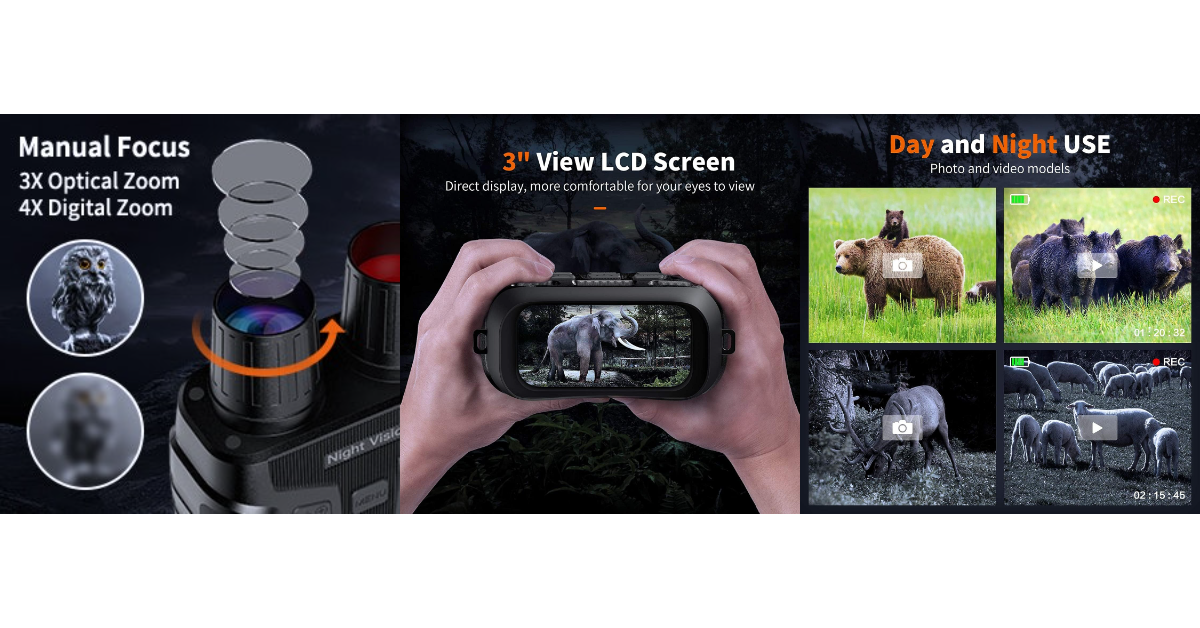 Occhiali per la visione notturna digitale GTHUNDER migliori binocoli per la nautica