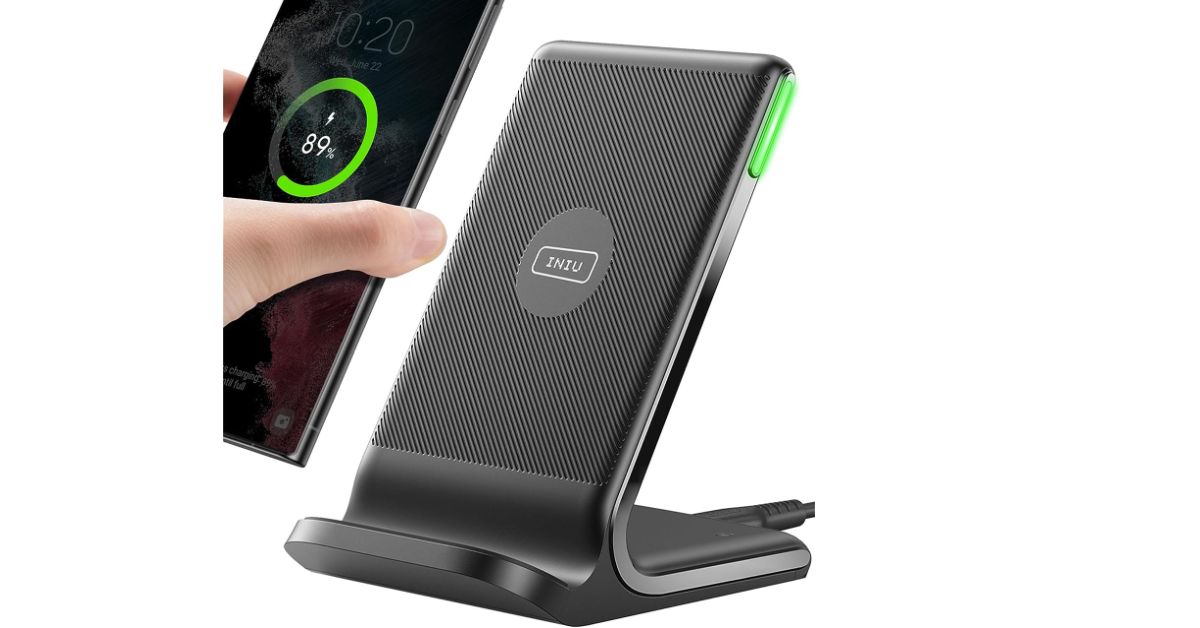 INIU 15W caricabatterie wireless per telefoni cellulari per otterbox defender