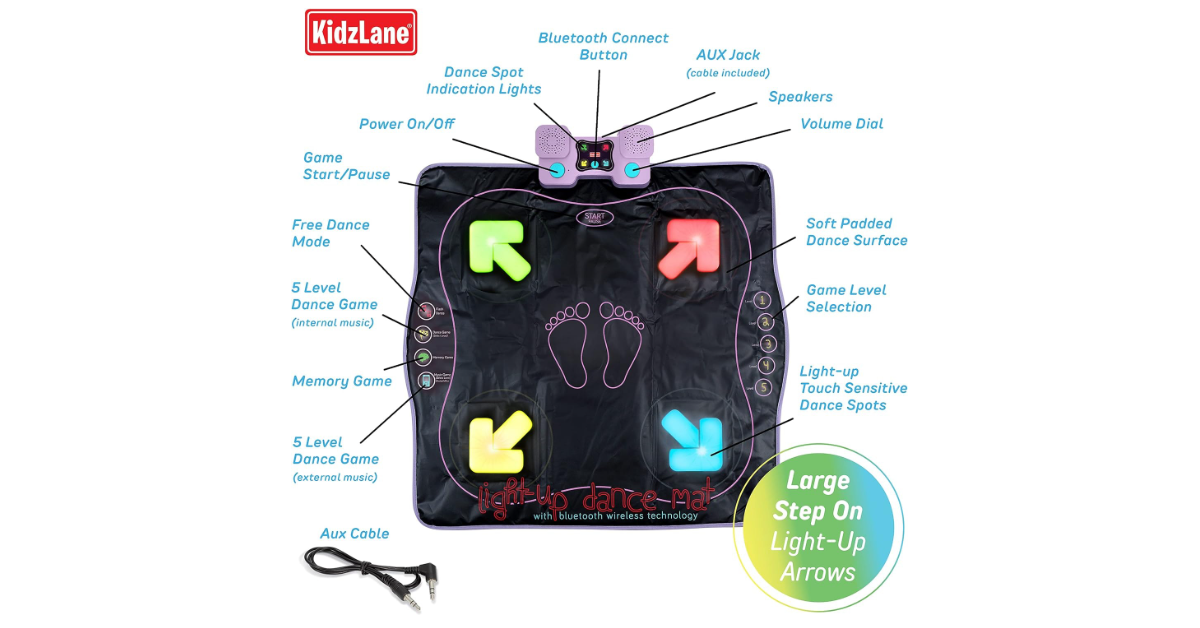 Kidzlane Electronic Dance Mat tappetino per danza per bambini