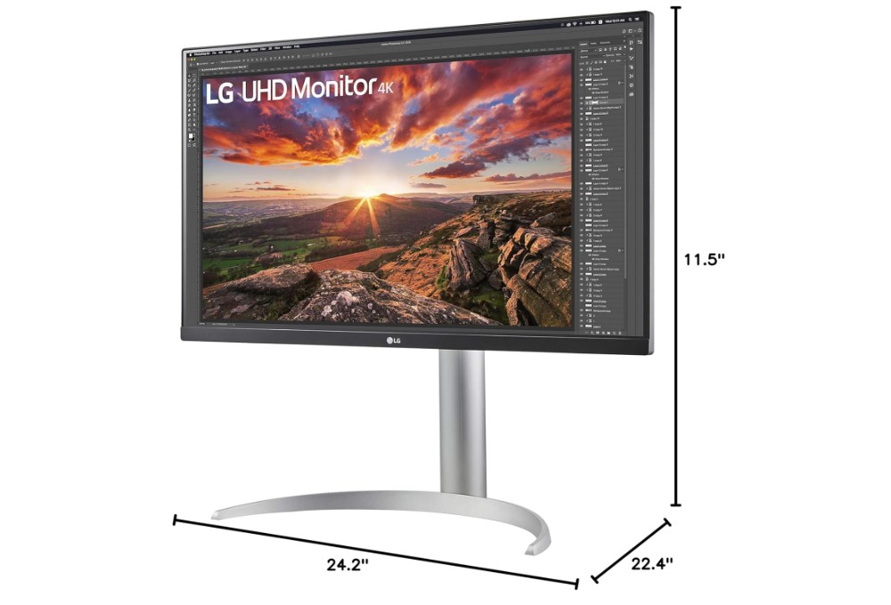 LG 27UP850-W monitor 4k per fotografi