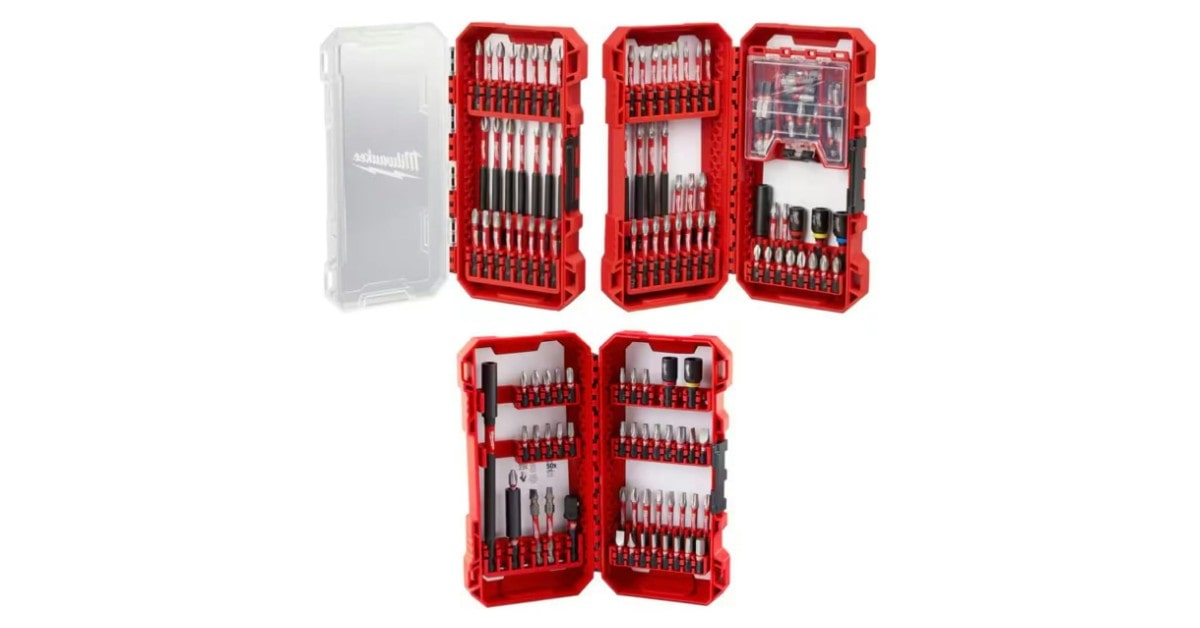 set inserti resistenti Milwaukee SHOCKWAVE da 100 pezzi