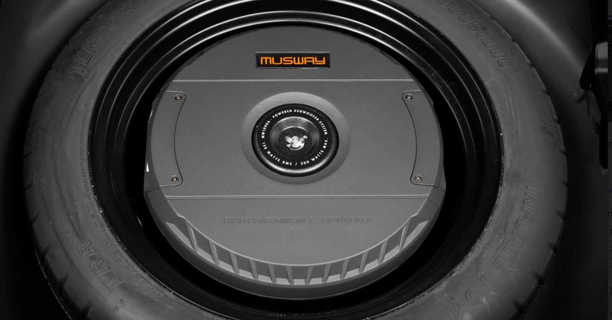 Musway MW1000A subwoofer per pneumatico di scorta