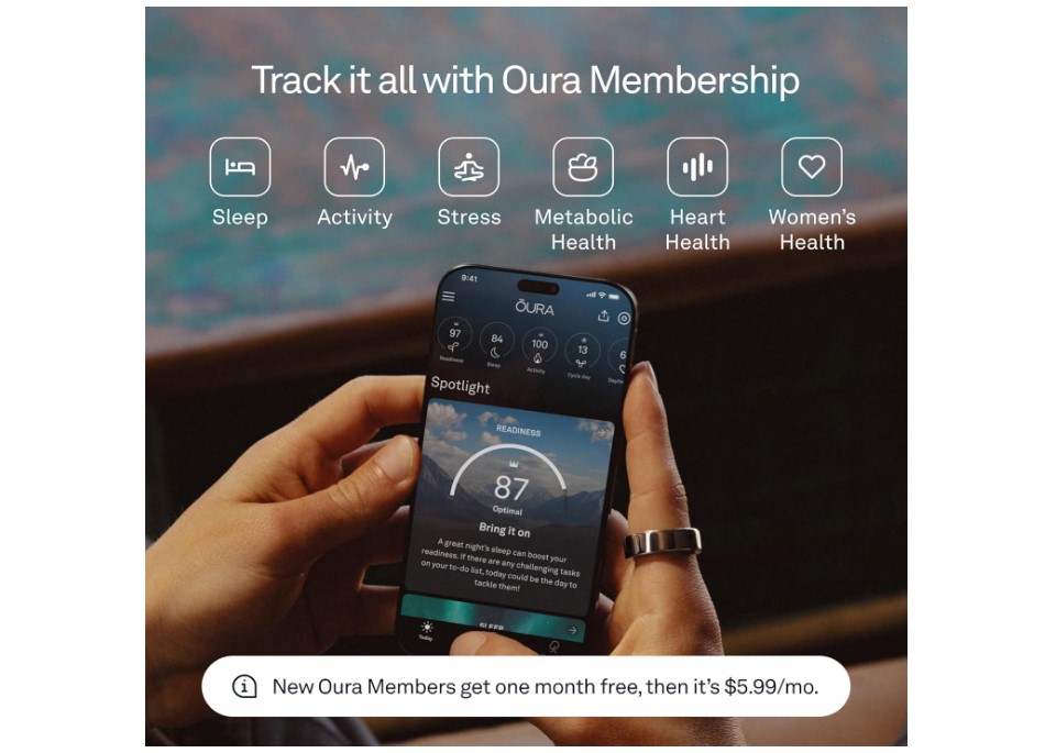 Anello intelligente indossabile Oura Ring 4