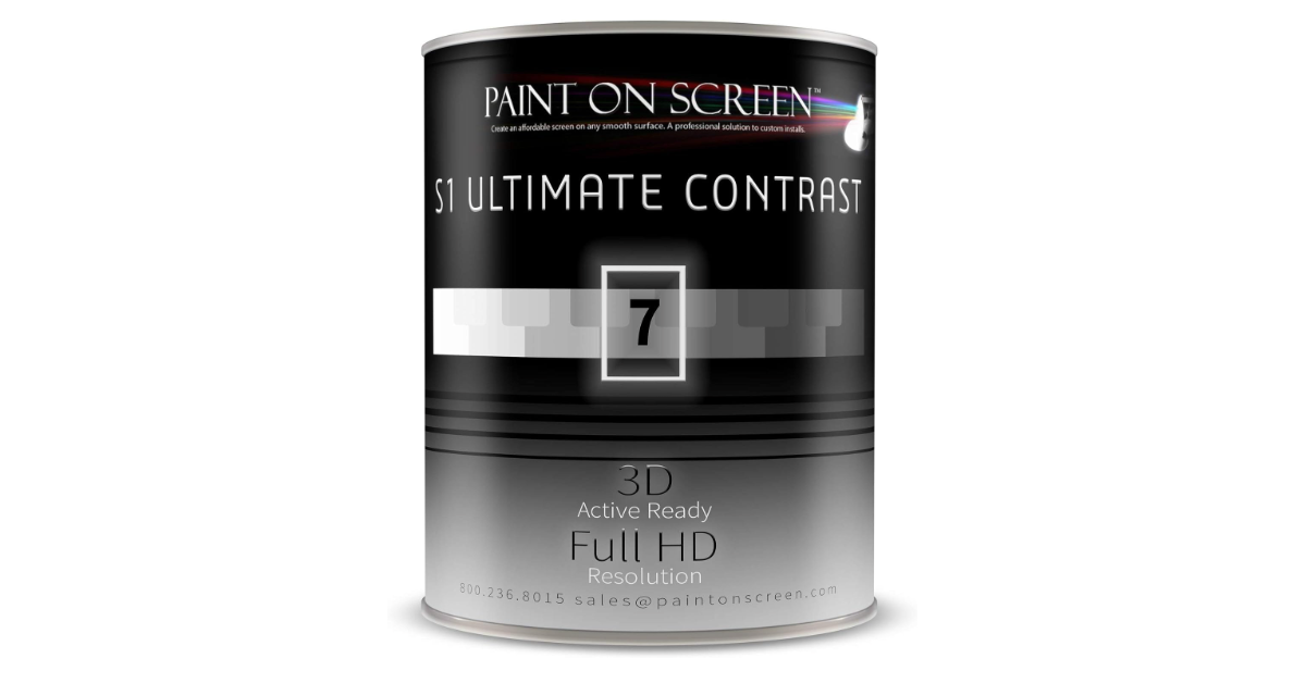 Paint On Screen Projector S1 Ultimate Contrast G007 migliore vernice murale per schermo del proiettore